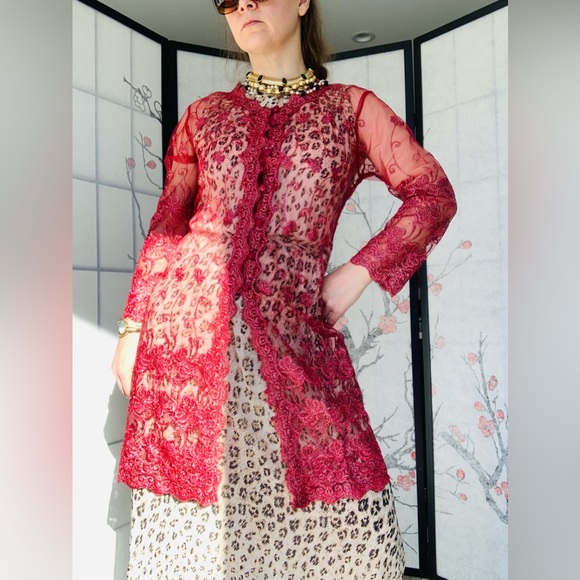 Anthropologie Metallic Mesh Mermaidcore Indie Sleeze INDIAN Tribal Core Dress - Picture 11 of 16